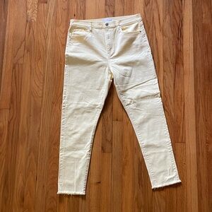 LOFT Women's High Rise Yellow Jeans